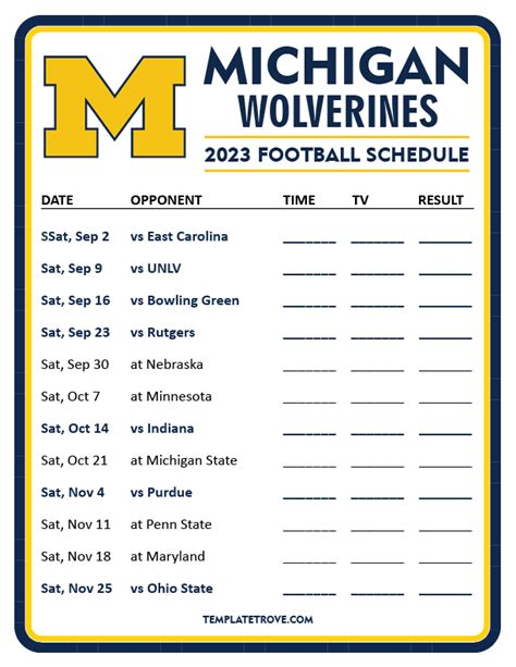 michigan schedule nr 2023