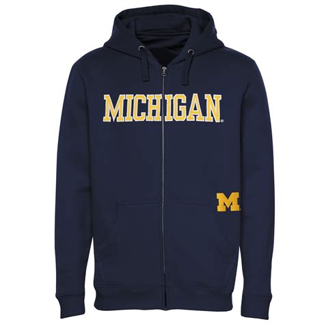 michigan wolverines full zip hoodie