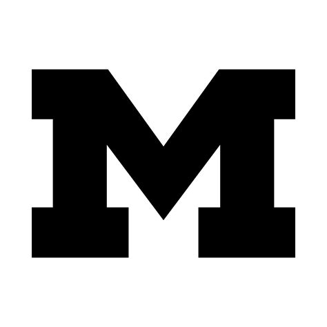 michigan wolverines logo black and white