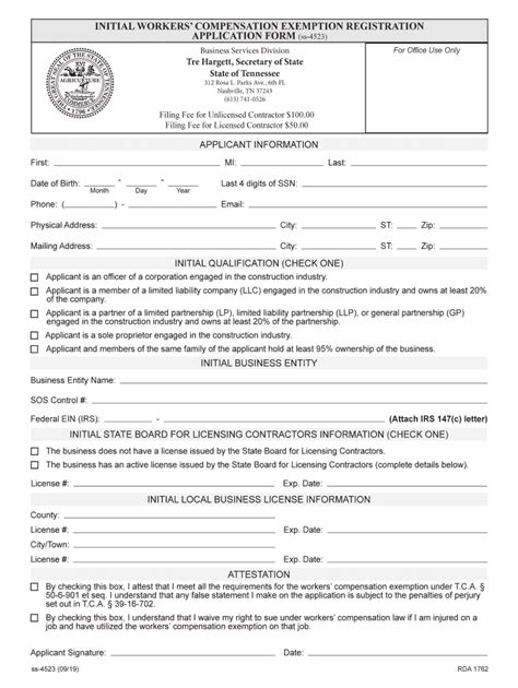 michigan workers comp exclusion form