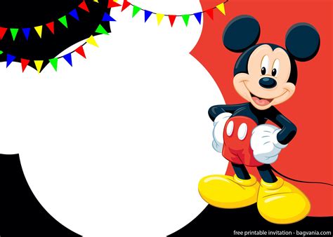 (FREE Printable) Mickey Mouse Birthday Party Invitation Templates