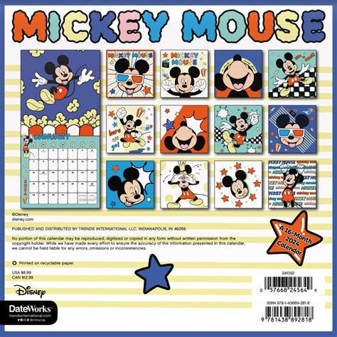 Mickey Mouse Calendar Pages Example Calendar Printable