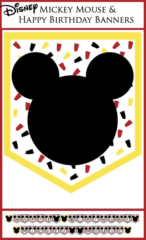 Mickey Banner Free Printable