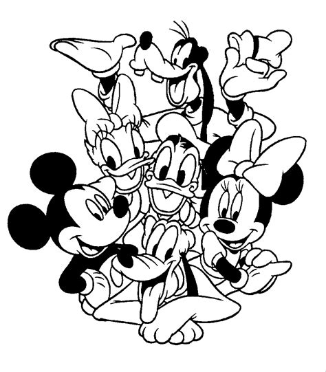 mickey e seus amigos para colorir