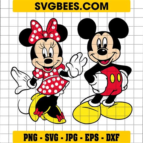 Mickey And Minnie Svg Files 124+ DXF Include