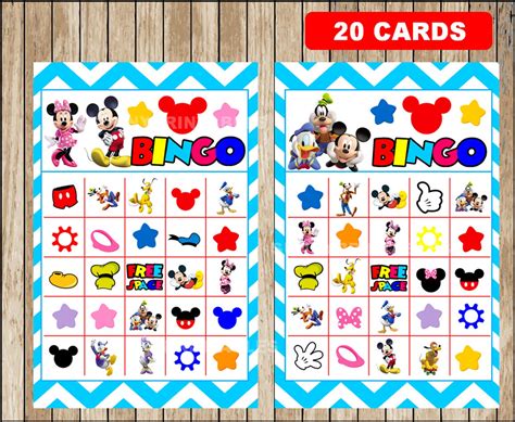 Mickey Mouse Bingo Printable