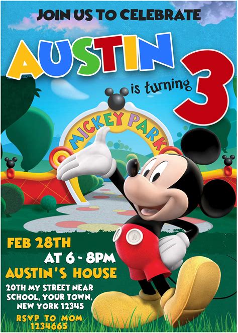Oh "two" dles Mickey Mouse Clubhouse Invitation Template F… Mickey
