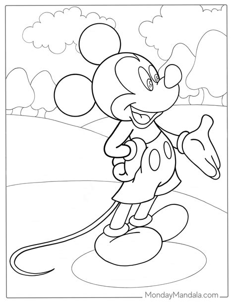 Mickey Mouse Coloring Page Pdf