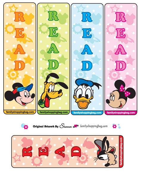 Mickey Mouse Printable Bookmarks