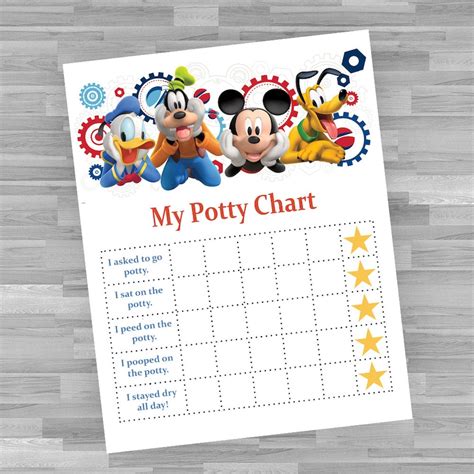 Mickey Mouse Printable Potty Chart
