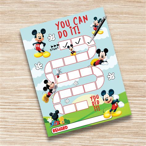Mickey Mouse Sticker Chart Printable