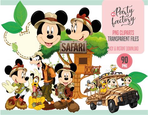 Mickey Mouse PNG, Mickey Safari Clipart, Mickey Safari PNG D Inspire