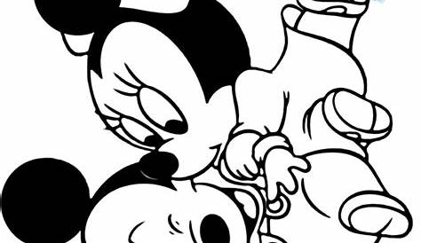 Mickey Mouse Coloring Pages Baby Cute Delectable Printable | Arte do