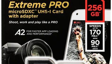 SanDisk 256GB Extreme Pro SDXC UHSI Memory Card