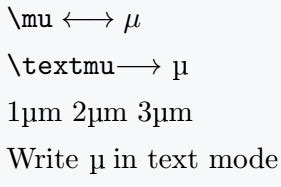 micro symbol latex