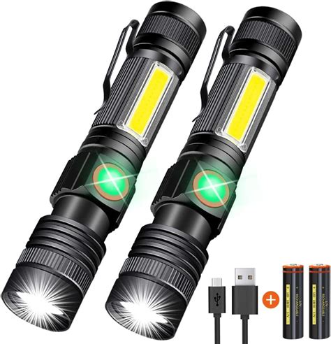 micro usb rechargeable led flashlight