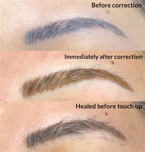 microblading eyebrows color correction