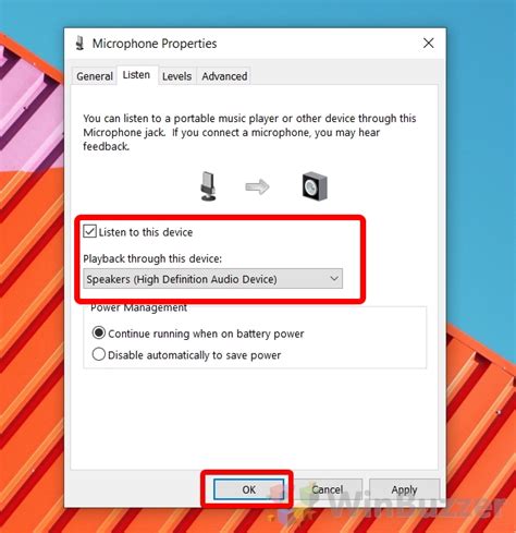 Microphone Array Properties Listen To This Device