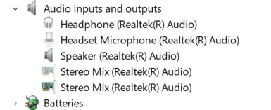 Microphone Array Realtek Audio Missing