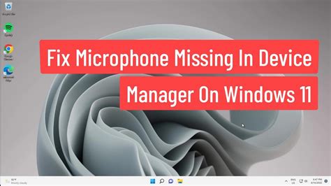Microphone Is Missing From Device Manager