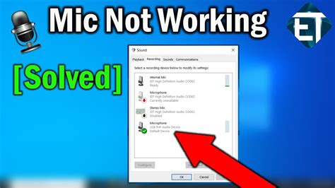 Microphone Is Not Working On Computer