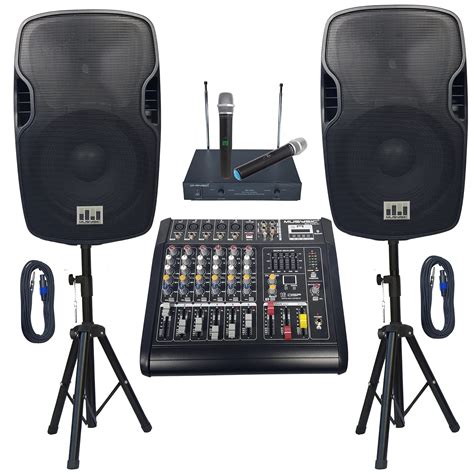 Microphone Stand And Speaker Set