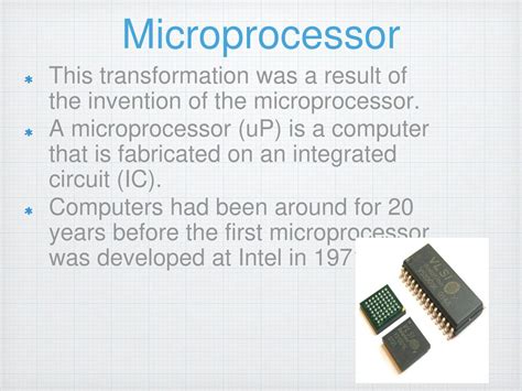 Microprocessor Invention Year