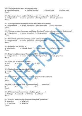 Microprocessor Was Introduced In Which Generation Of Computer Mcq
