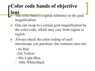Microscope Color Bands