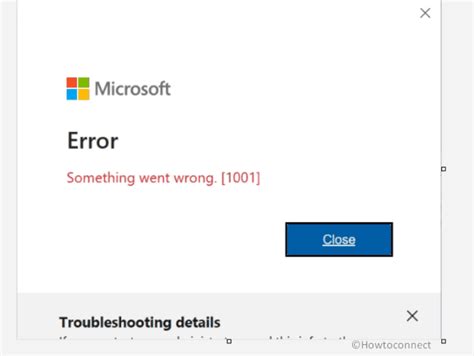 microsoft 365 login error 1001