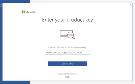 microsoft 365 login with product key