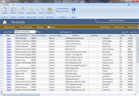 microsoft access examples of database