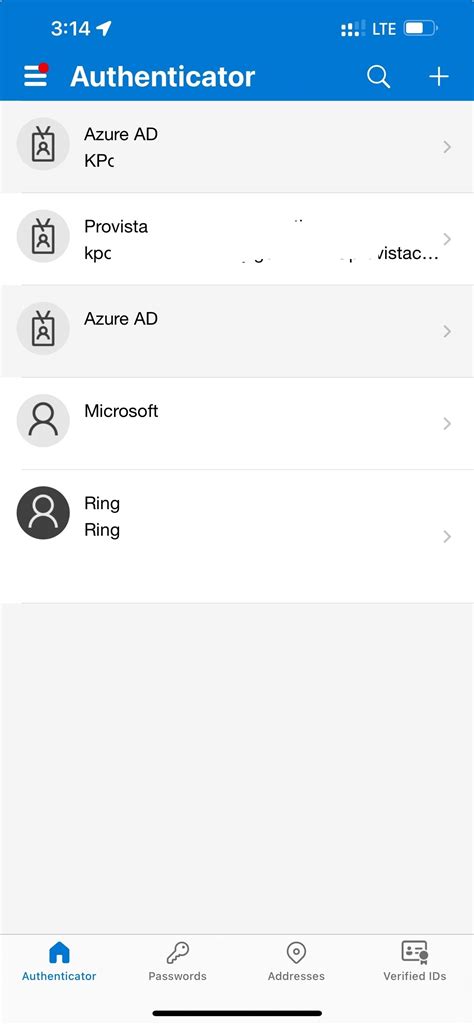 microsoft authenticator not giving me.codes