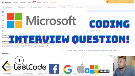 microsoft coding interview questions leetcode