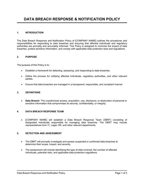 Microsoft Data Breach Notification Policy