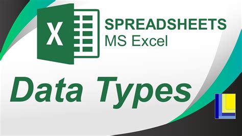 microsoft excel data types