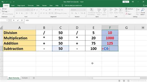 Microsoft Excel Math Worksheets