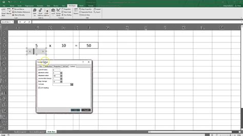 Microsoft Excel Slider Bar