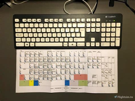 microsoft flight simulator keyboard template