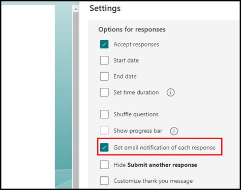 Microsoft Forms Notifications
