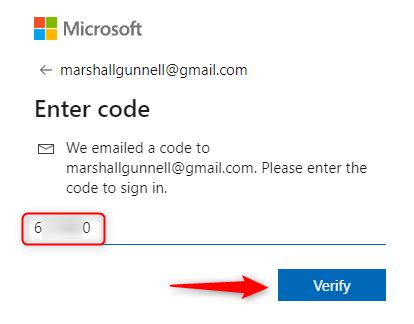 microsoft onedrive verification code email