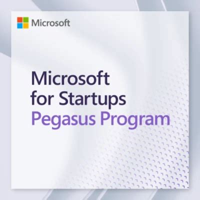 microsoft pegasus program for startups