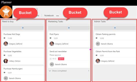 Microsoft Planner Bucket Limit