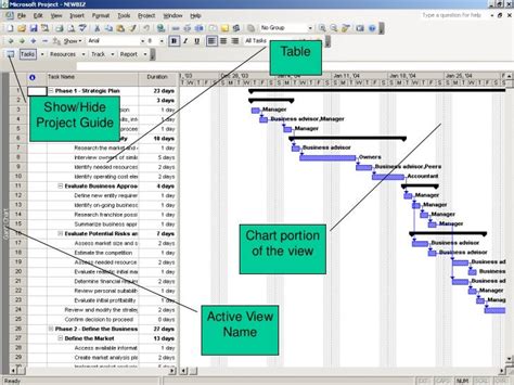 microsoft project 2003 tips