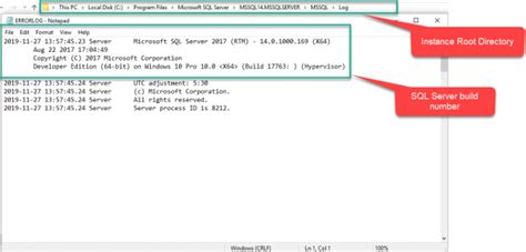 microsoft sql server 2016 version number