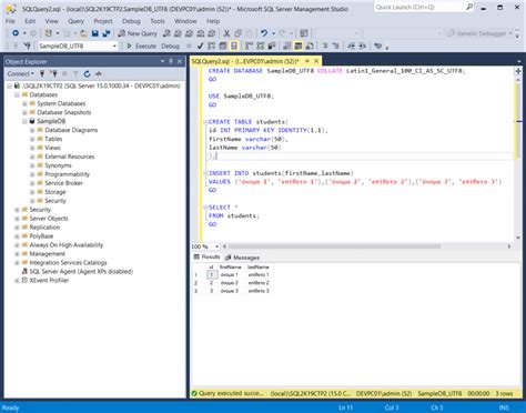 microsoft sql server samples