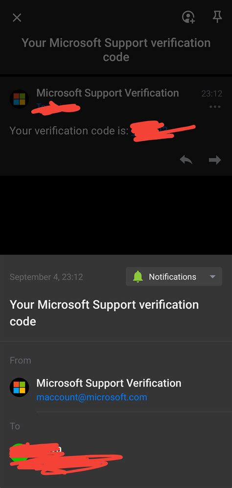 microsoft support verification code reddit