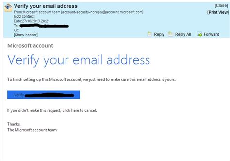microsoft verify email code not working