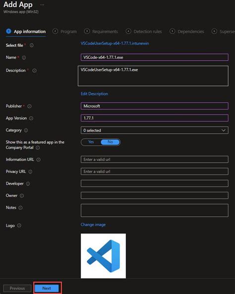 microsoft visual studio code intune