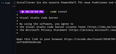 microsoft vs code bin code tunnel exe